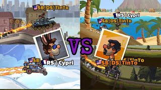 TinTo VS Cypri  Epic Battle 🙈👏🏻  Hill Climb Racing 2 [upl. by Sihunn]