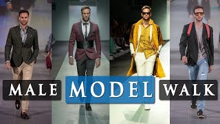 MALE MODEL RUNWAY WALK TUTORIAL Walking tips at fashion week [upl. by Paola773]