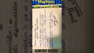 Igneous differentiation earthgeology petrology geology science notes compititive exam yt [upl. by Silloc]