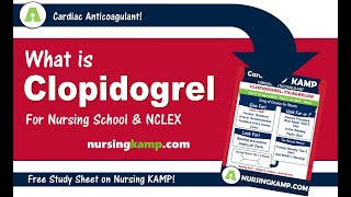 What is clopidogrel PLavix Nursing KAMPs Scribble Notes Cardiac Medications NCLEX 2019 [upl. by Simona]