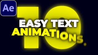 10 Text Animations in After Effects  10 Title Animations  After Effects Tutorial [upl. by Elleivap]