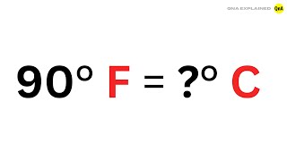 What is 90 degrees Fahrenheit in Celsius   QnA Explained [upl. by Eshelman]