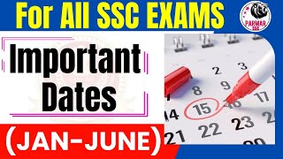 STATIC GK FOR SSC EXAMS  IMPORTANT DATES JAN  JUNE  PARMAR SSC [upl. by Frierson582]