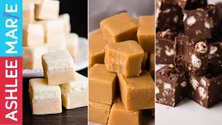 How to make Homemade Fudge  four ways  butterbeer peanut butter rocky road and microwave fudge [upl. by Armat]