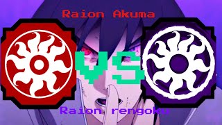 Shindo life  RAION AKUMA VS RAION RENGOKU [upl. by Catto]