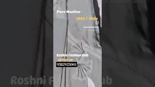 Pure Masline Fabric unstitched jayvijay onlineshopping fashion maslin [upl. by Atteuqnas]