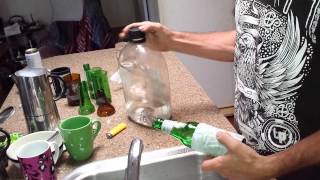 How to cut a beer bottle without string or cutter [upl. by Euqinwahs]