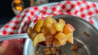 EASY amp Healthy Maple Cinnamon Cooked Apples 🍎🍁 [upl. by Bixler]