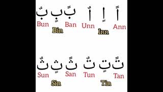 Learn to Read Arabic alphabets 7for absolute beginnersFathatankasratandammahtan [upl. by Arretal]