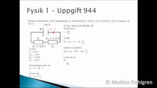 Fysik 1 Uppgift 944 [upl. by Ahsahtan]