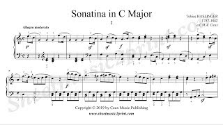 Haslinger  Sonatina in C Major 12  Allegro moderato [upl. by Ixel]