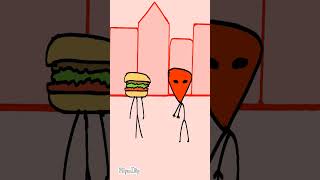 Burger man saves the city burgerman cheesburger burgermaster loveburger burgerme [upl. by Enelhtac]