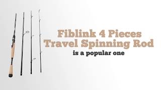 Fiblink 4 Pieces Travel Spinning Rod 1 0 [upl. by Nanine]