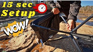 Amazon Fast Setup CampingBackpacking Chair  Review [upl. by Tebazile]