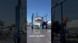 Trawler launch Albin 36 trawlerlife trawler boatlaunch [upl. by Aicrag856]