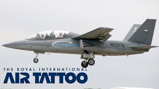 RIAT 2017  Textron Scorpion Arrival PlanesTV [upl. by Gelasias794]