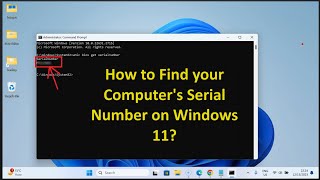 How to check serial number laptop using cmd windows 10 [upl. by Eberle]