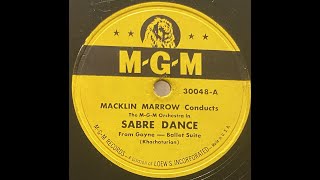 The M G M Orchestra  Sabre Dance 78RPM [upl. by Nefets]