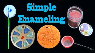 How I Enameled Copper Pendants Without A Kiln [upl. by Annawaj]