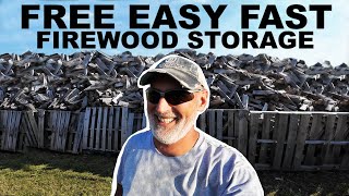 FIREWOOD STORAGE FAST FREE EASY CONSTRUCTION [upl. by Lanny]