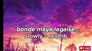 Bonde Maya Lagaise slowly  reverb full song 2024 [upl. by Innoj405]