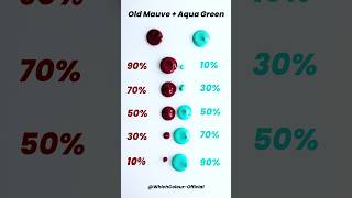 Old Mauve  Aqua Green Colour Recipes colormixing asmr guessthecolor satisfying mixedcolors [upl. by Annaeerb]