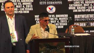 Mayweather vs Guerrero The Undercard Post Fight Press Conference [upl. by Nairbal318]