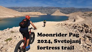 Moonrider Pag 2024 Svetojanj fortress MTB trail on fatbikes Salsa Beargrease [upl. by Aynad989]