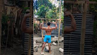 Back workout at home gym shortvideo vairalshort youtubeshorts gymlife bodybuilding [upl. by Alehtse]