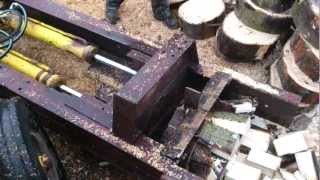 HOMEMADE HIGH OUTPUT LOG SPLITTER [upl. by Sharia]