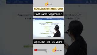 NIACL Recruitment 2024 Apprenticeships jobs September jobs 2024 [upl. by Rooke]