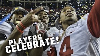 Watch Alabama players celebrate on the field after becoming 2016 SEC Champions [upl. by Yila]