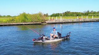 Kayak Fishing The BIGGEST RIVER In The COUNTRY Unbelievable Fishing [upl. by Nossaj481]