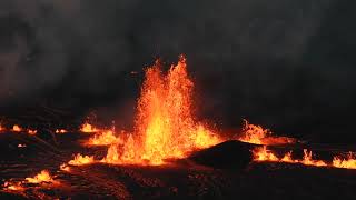 Lava fountaining at Kīlauea Volcano summit [upl. by Ilsa901]