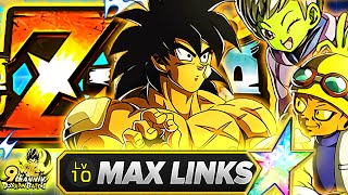 INSANE SUPPORT EZA LR BROLY CHEELAI amp LEMO MAX LINKS RAINBOW SHOWCASE DBZ DOKKAN BATTLE [upl. by Anerual]