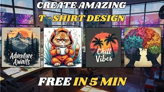 Create Amazing TShirt Designs in 5 Minutes Step by Step Tutorial [upl. by Aneelak715]