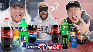 BLINDFOLDED SODA CHALLENGE TASTE TEST [upl. by Nauquf225]