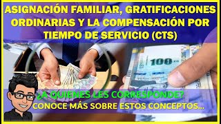 👉👀ATENCION 👉👉CONOCE MAS SOBRE LA ASIGNACIÓN FAMILIAR GRATIFICACIONES Y LA CTS [upl. by Ynnol889]