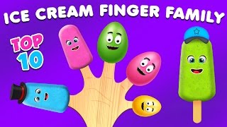 Ice Cream Finger Family Song Collection  Top 10 Finger Family Songs [upl. by Oinoitna]