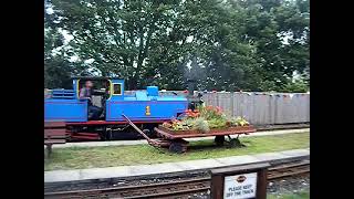 Thomas and Mavis giving rides at Clayton West  Kirklees Light Railway now Whistlestop Valley 2012 [upl. by Nryhtak]