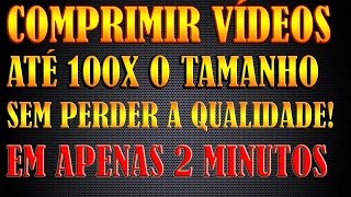 comprimir vídeos  Como Comprimir Vídeos GRÁTIS Sem Perder a Qualidade Em Apenas 2 Minutos Veja [upl. by Darice]