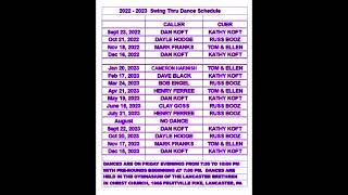 20222023 SWING THRU DANCE SCHEDULE [upl. by Enttirb]