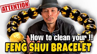 REAL FENG SHUI BLACK OBSIDIAN BRACELET  HOW TO CLEAN YOUR FENG SHUI CORRECTLY [upl. by Enohpesrep]