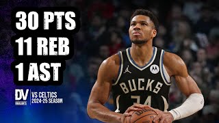 Giannis Antetokounmpo vs Celtics 30 pts 11 reb 1 ast  Dec 06 2024  Regular Season [upl. by Nrek]