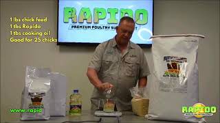 Jeff Mattocks on Feeding Rapido Premium Gamefowl Supplement to Chicks [upl. by Aala839]