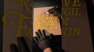 How to Remove a Stencil from Fake Skin [upl. by Auvil876]