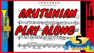 Alexander Arutunian  Trumpet Concerto Accompaniment Play along Backing track [upl. by Tyre]