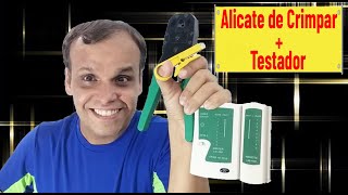 Kit Teste Cabo Rede Alicate Crimpar Rj45 Rj11 Profissional [upl. by Cheria]