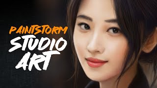 Paintstorm Studio  My Brushes and Process for Painting Beautiful Digital Portraits [upl. by Asli]