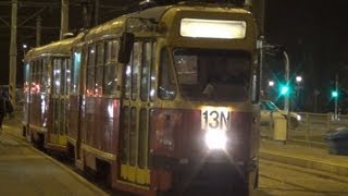 Tramwaje Warszawskie Tramwaj 13N Warszawa Ostatnia paróweczka [upl. by Ellehcear]